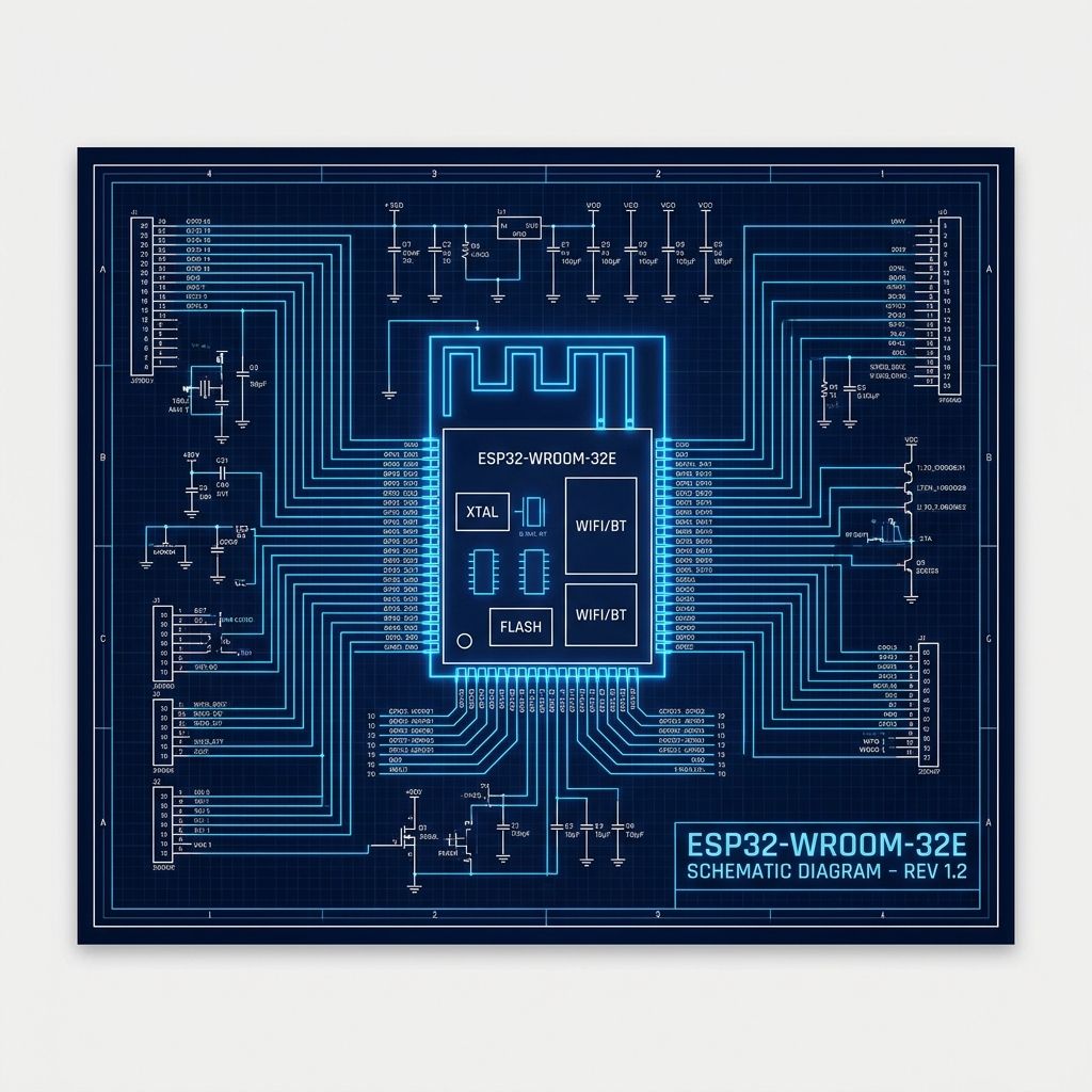 Схема ESP32-WROOM-32E